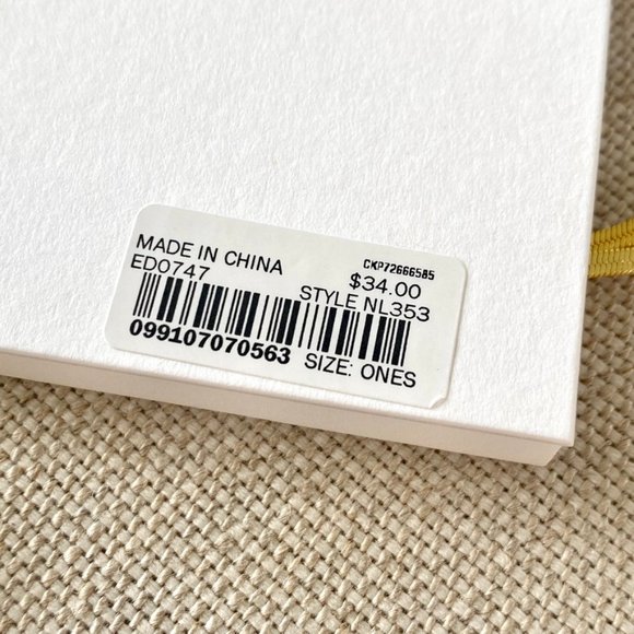 Madewell NWT Double Herringbone Chain Necklace in Antique Gold - Picture 6 of 7